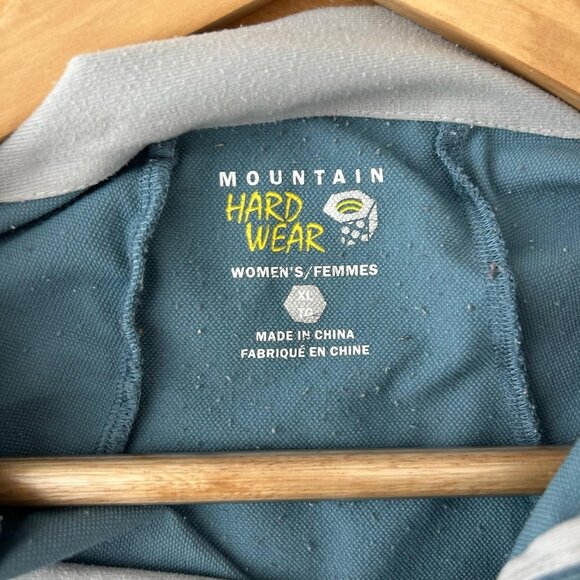 Mountain Hardwear Pullover Womens XL Blue Half Zip Stretch Outdoor Hiking Jacket - Picture 7 of 10